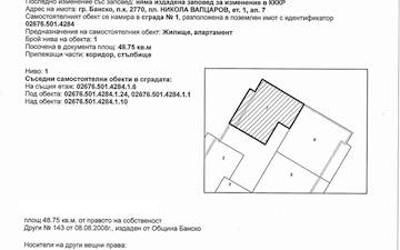 Продава едностаен апартамент Банско 48.75 кв.м.